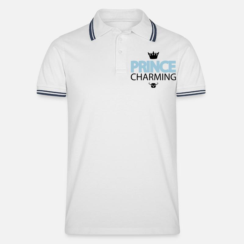 Prince Charmant - Polo tipped Homme - blanc/marine
