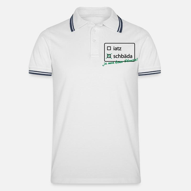 To Do List - Männer Tipped Poloshirt - Weiß/Navy