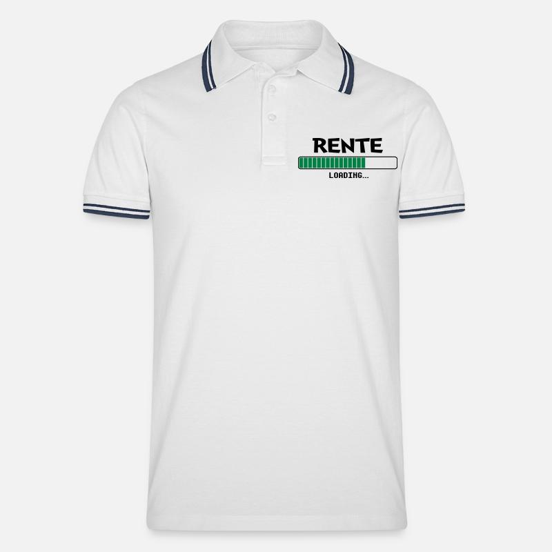 Rente loading Ladebalken - Männer Tipped Poloshirt - Weiß/Navy