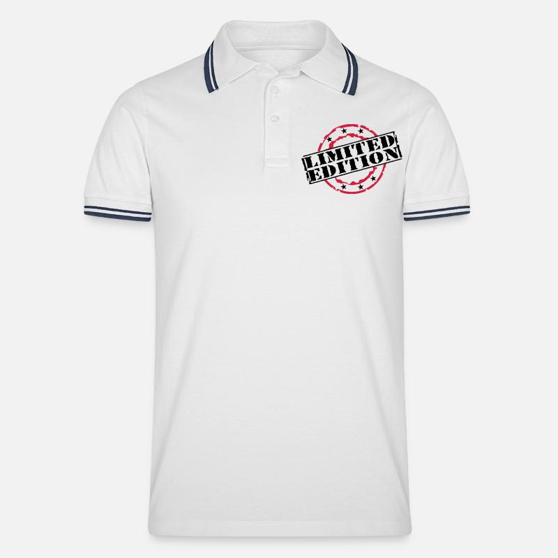limited_edition - Männer Tipped Poloshirt - Weiß/Navy