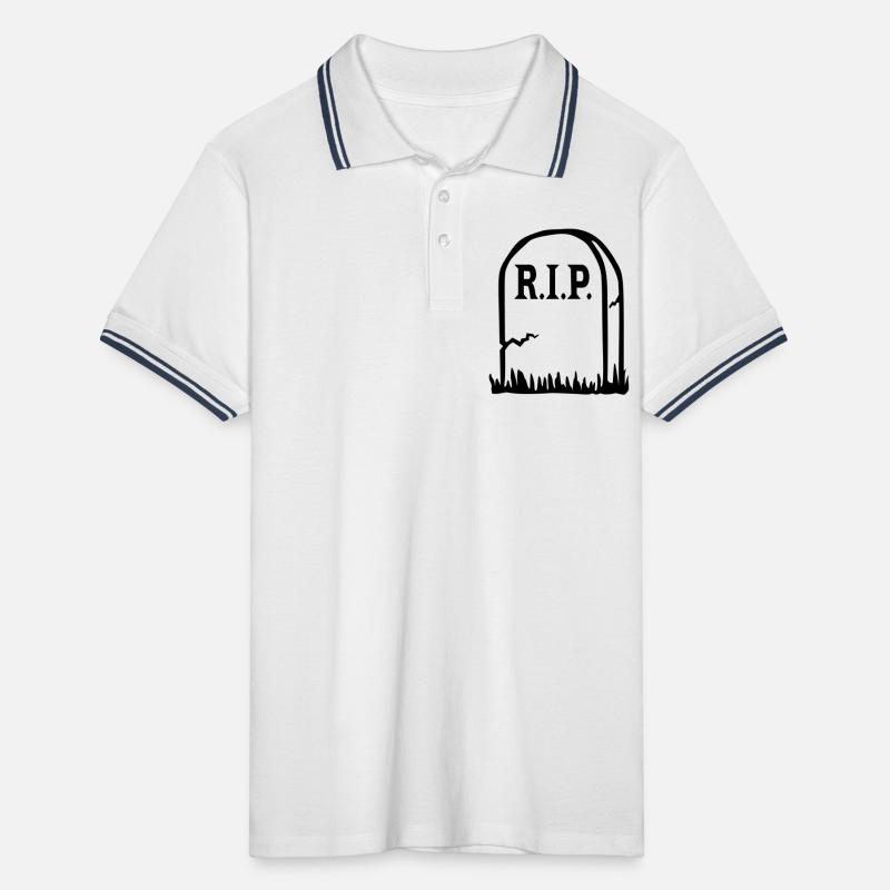 Tod RIP Männer Tipped Poloshirt