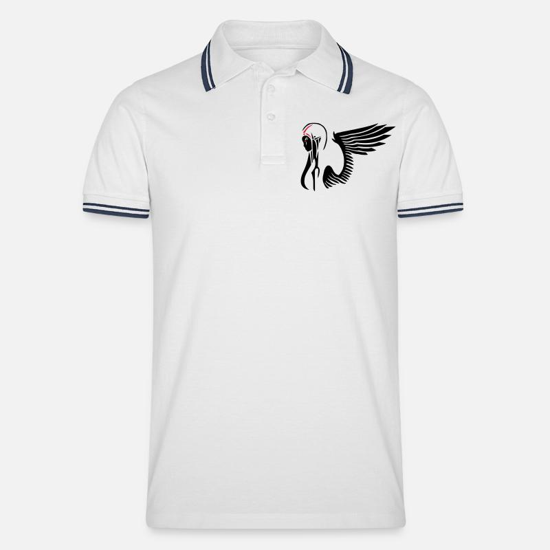 angel02 - Polo tipped Homme - blanc/marine