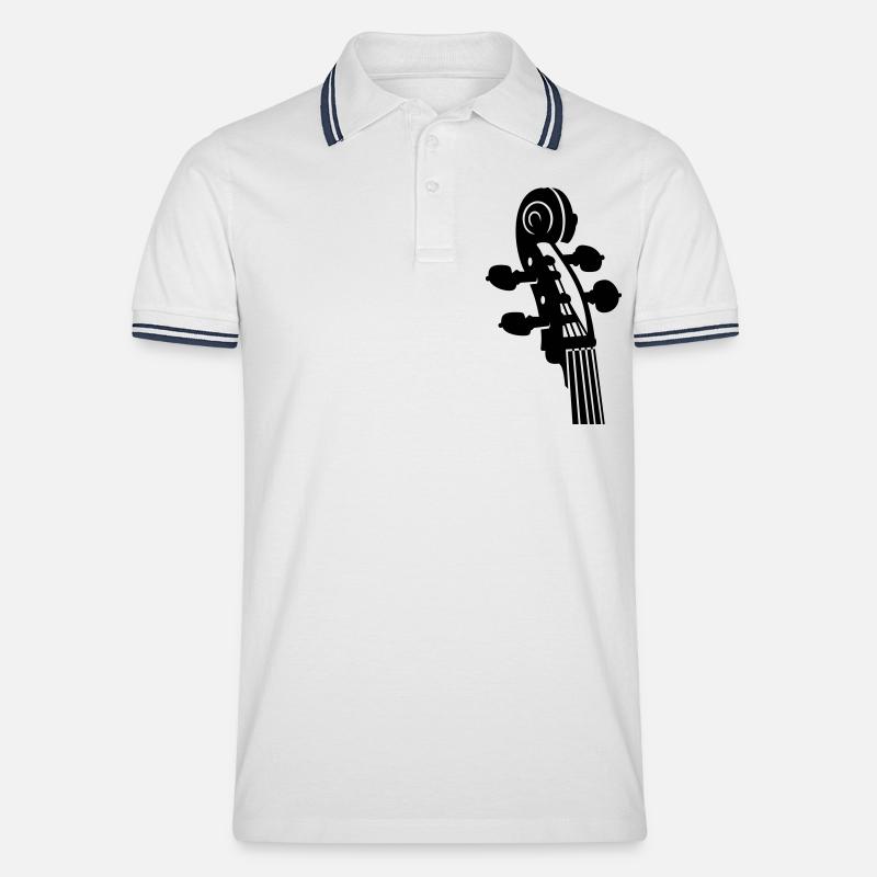 Cello collo / Cello neck (B, 1c) - Polo per uomo - bianco/navy