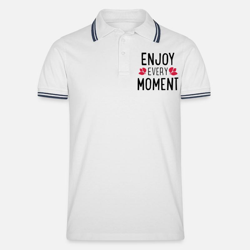 Lustige Sprüche - Männer Tipped Poloshirt - Weiß/Navy