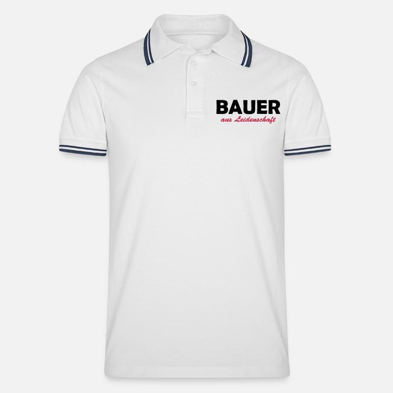 bauer aus leidenschaft - Polo tipped Homme - blanc/marine