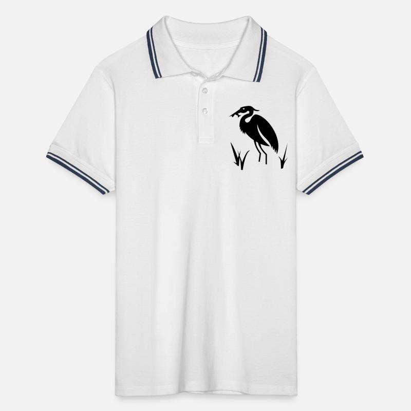 Reiher Männer Tipped Poloshirt