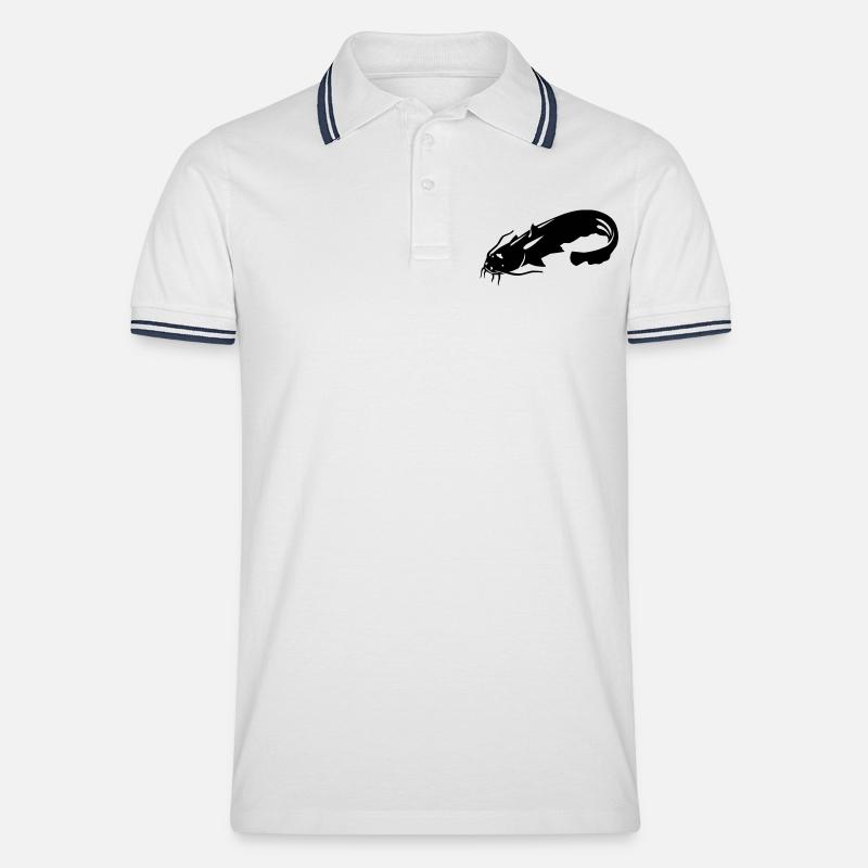 Wels - Männer Tipped Poloshirt - Weiß/Navy