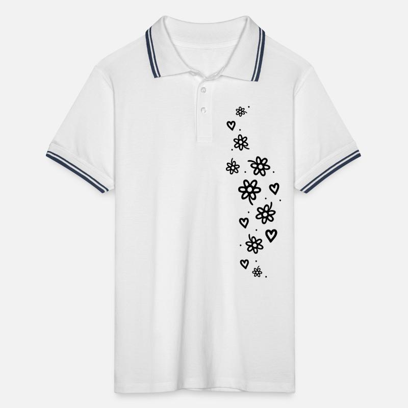 Paillettes florales Polo tipped Homme