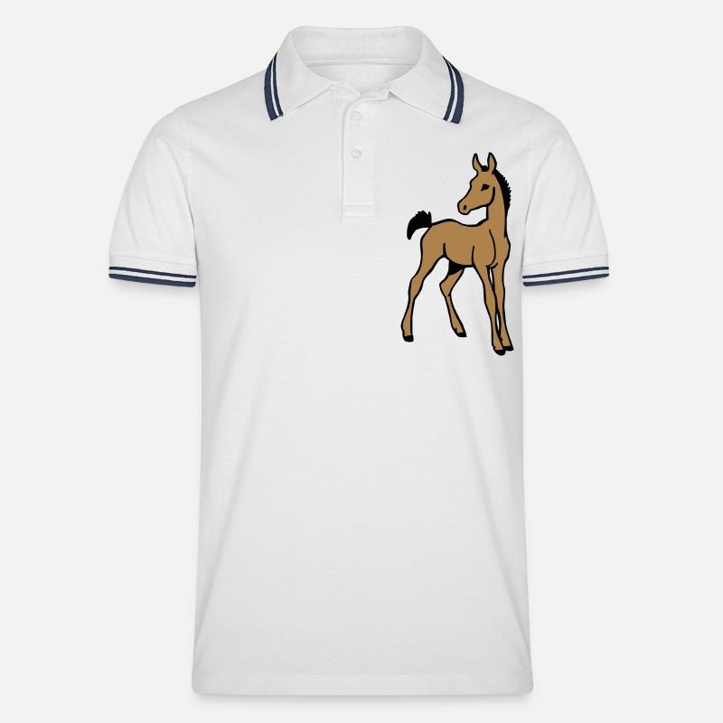 Puledro - Polo per uomo - bianco/navy