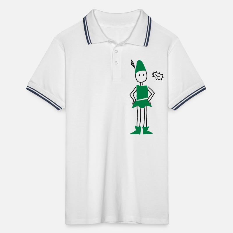 peter pan Men's Tipped Polo Shirt