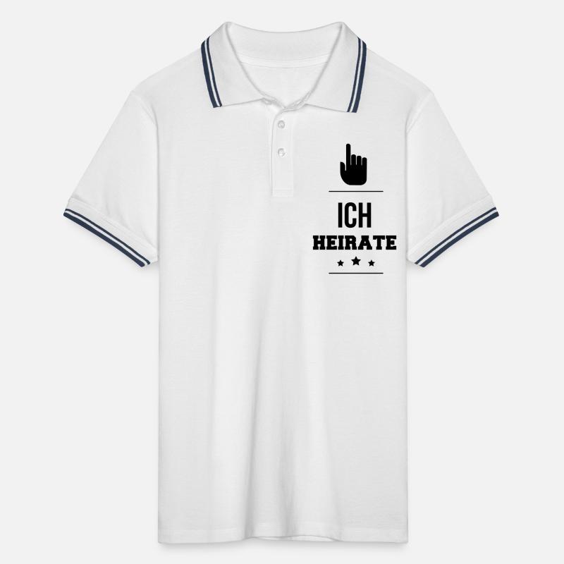 ICH HEIRATE Männer Tipped Poloshirt