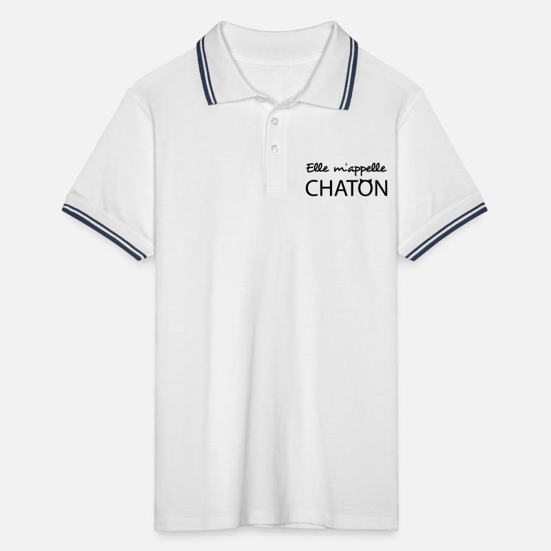 Elle m'appelle chaton Polo tipped Homme