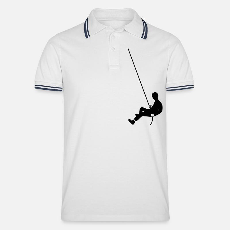 klettern - Männer Tipped Poloshirt - Weiß/Navy