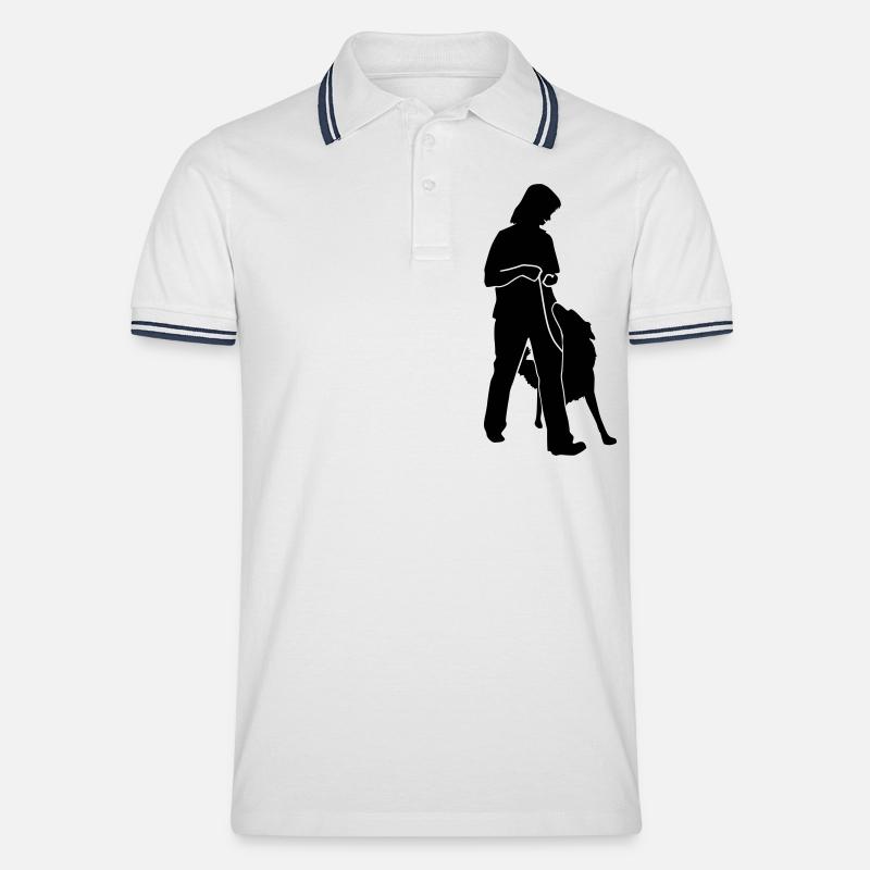 Bei Fuss - Männer Tipped Poloshirt - Weiß/Navy