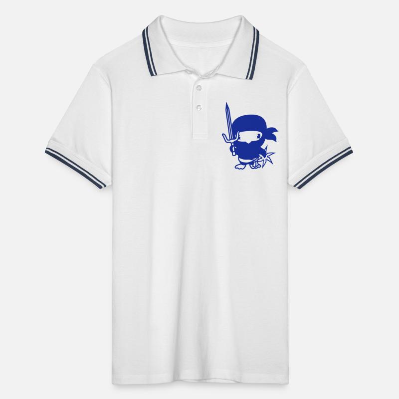 Oiseau Ninja Combattant Assassin Épée Ninja Star Polo tipped Homme