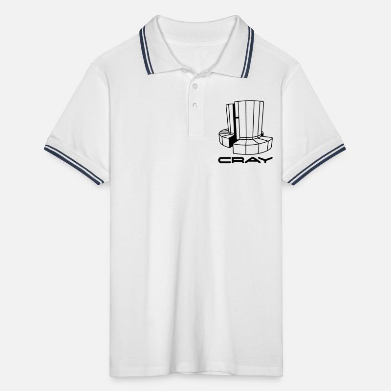 Cray Computer Männer Tipped Poloshirt