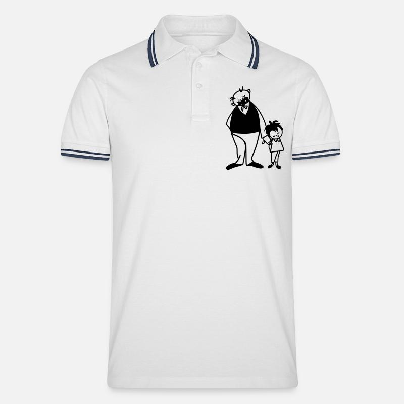 Unschuldslämmer - Männer Tipped Poloshirt - Weiß/Navy