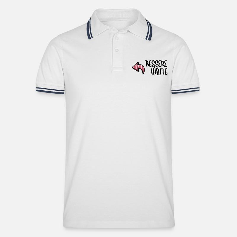 Bessere Hälfte - Polo tipped Homme - blanc/marine