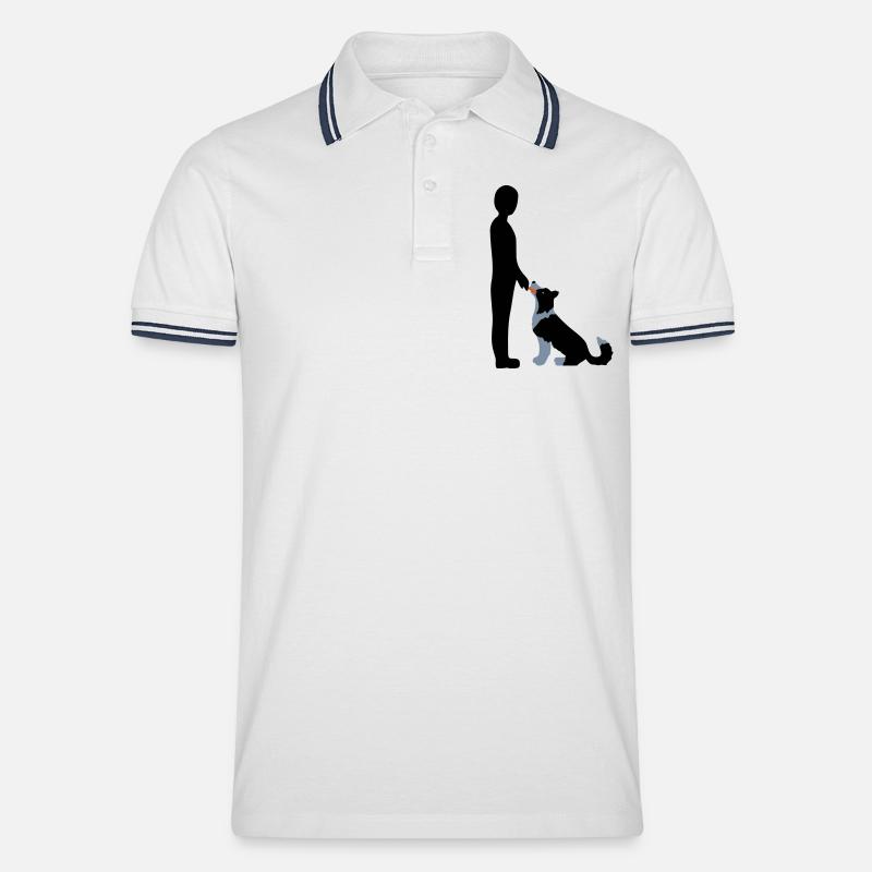 Obedience 3 - Polo tipped Homme - blanc/marine