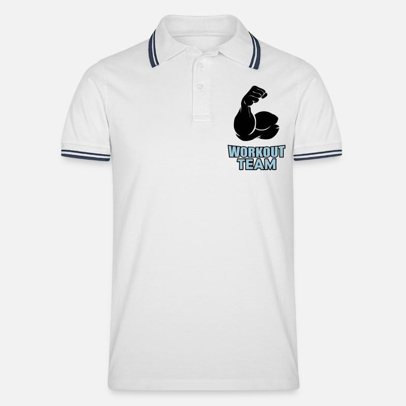 Équipe d’entraînement 02 - Polo tipped Homme - blanc/marine