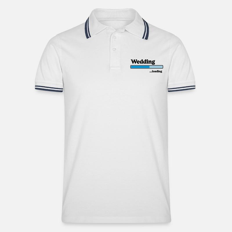 Wedding loading - Männer Tipped Poloshirt - Weiß/Navy