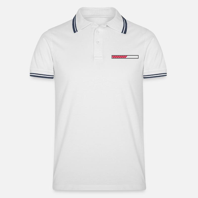 Loading loading bar bar - Men's Tipped Polo Shirt - white/navy