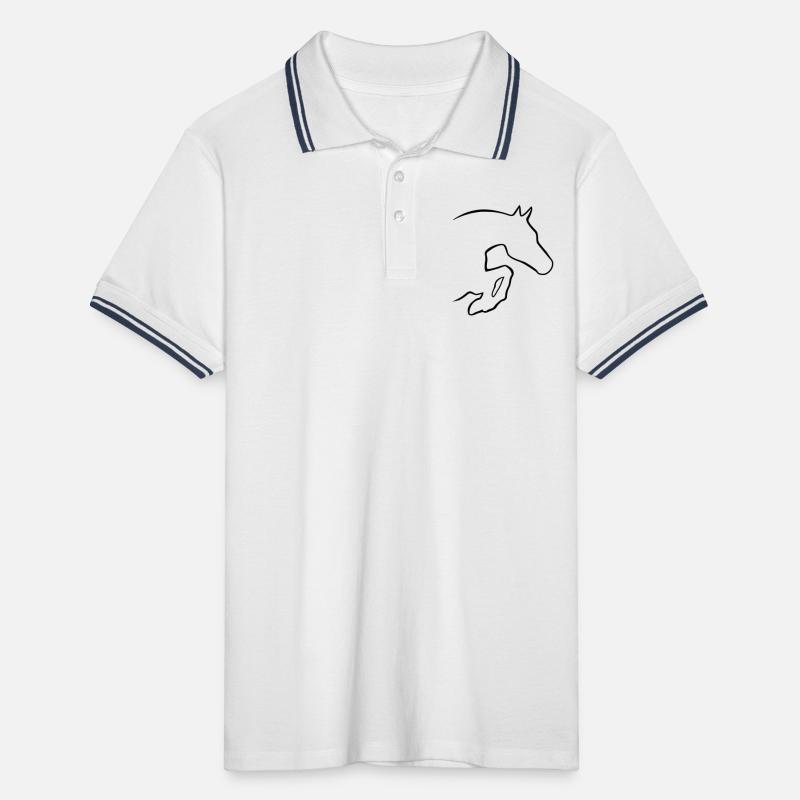 Springpferd Männer Tipped Poloshirt