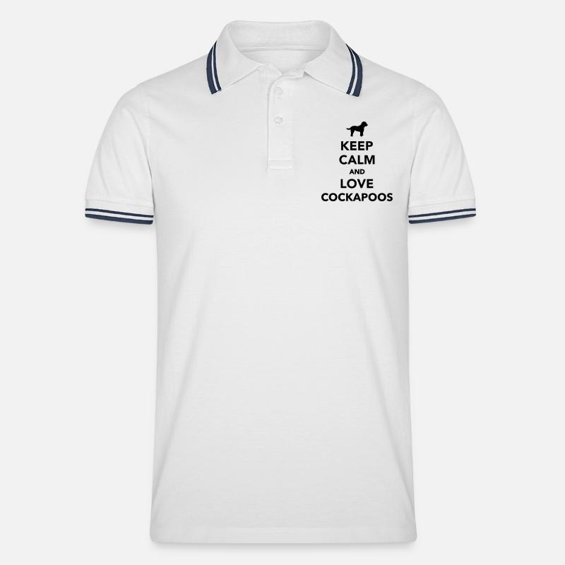 Cockapoo - Men's Tipped Polo Shirt - white/navy