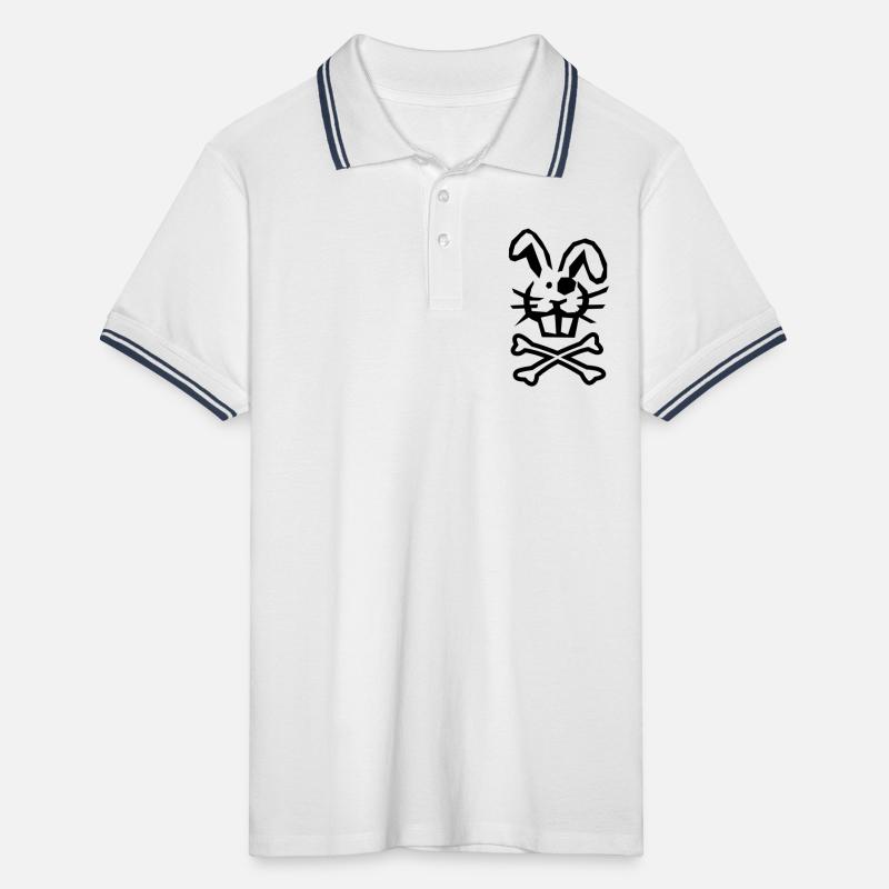 hasenpirat Männer Tipped Poloshirt