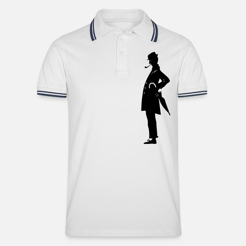 mon oncle jacques tati - Polo tipped Homme - blanc/marine