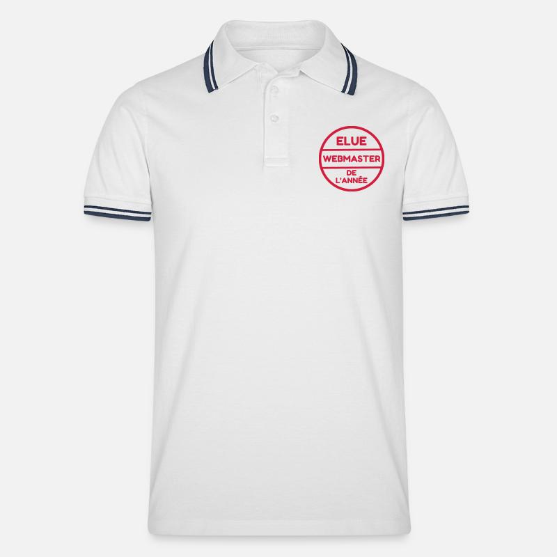 Webmaster Internet Web Geek Website - Polo tipped Homme - blanc/marine