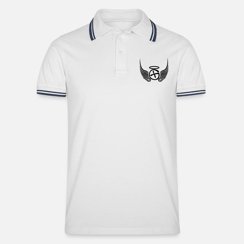 GC Engelchen - Männer Tipped Poloshirt - Weiß/Navy