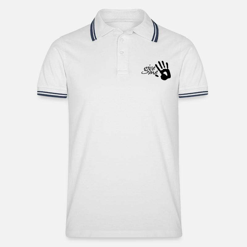 donnez-moi cinq - Polo tipped Homme - blanc/marine