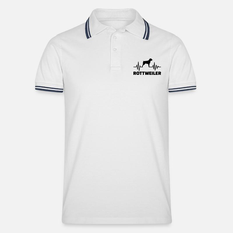 Rottweiler - Polo tipped Homme - blanc/marine