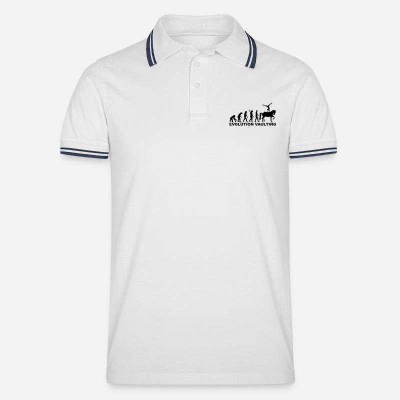 Evolution Vaulting - Polo tipped Homme - blanc/marine