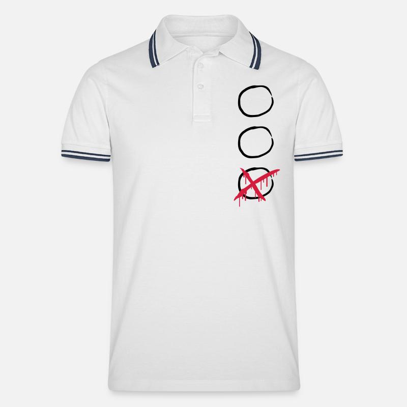 Choose - Polo tipped Homme - blanc/marine