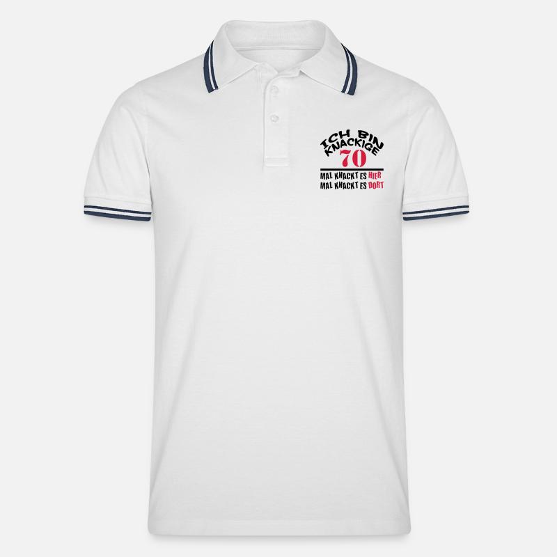 knackige_70 - Polo tipped Homme - blanc/marine