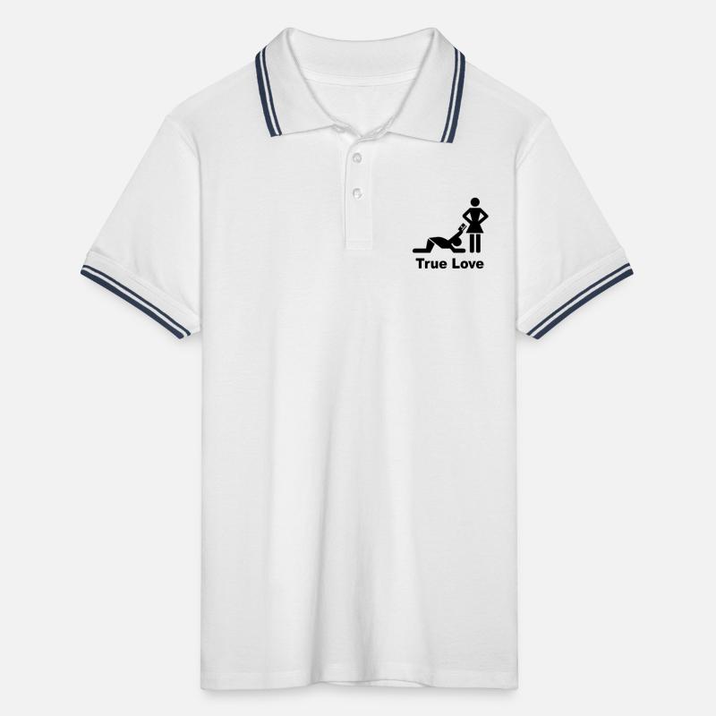 wahre liebe Männer Tipped Poloshirt