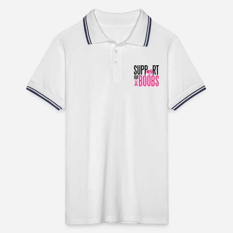Support our boobs Männer Tipped Poloshirt