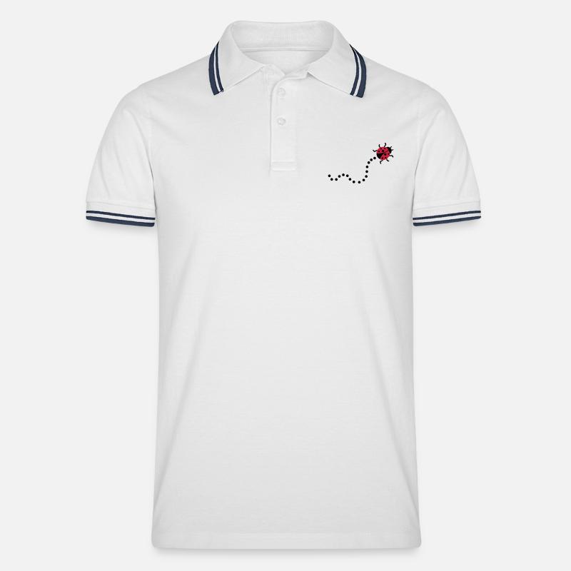 Coccinelle - Polo tipped Homme - blanc/marine