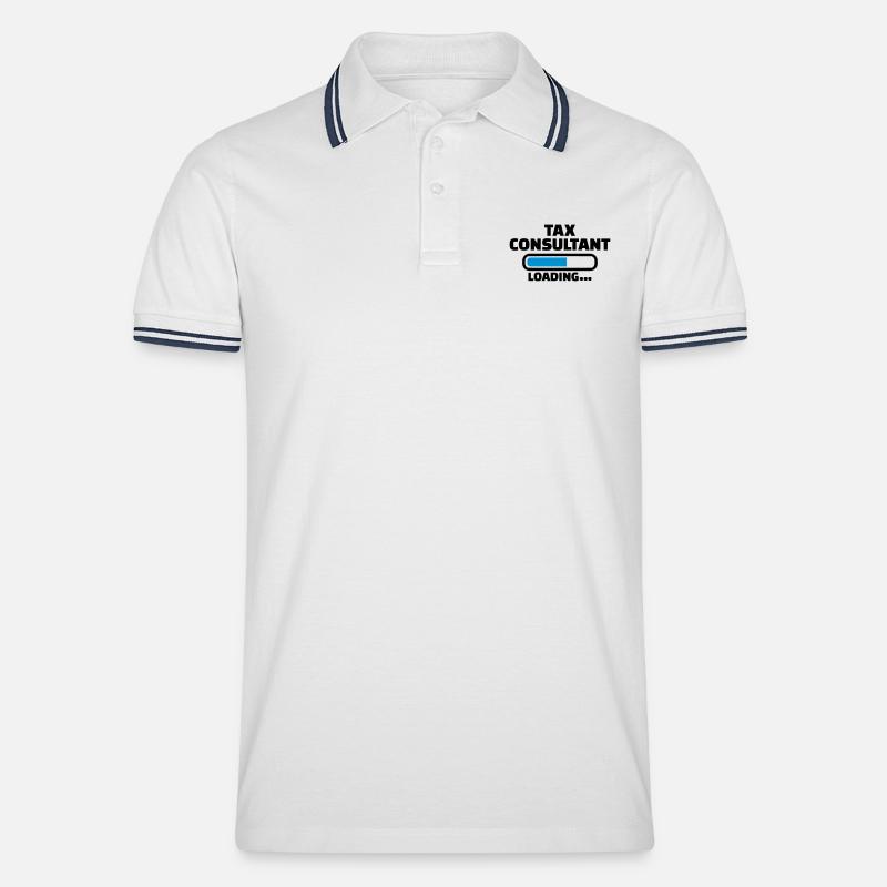 Steuerberater - Männer Tipped Poloshirt - Weiß/Navy