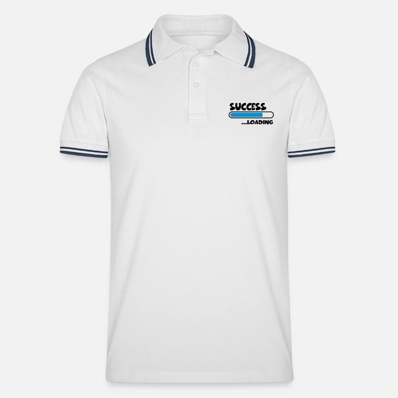 Success loading - Männer Tipped Poloshirt - Weiß/Navy