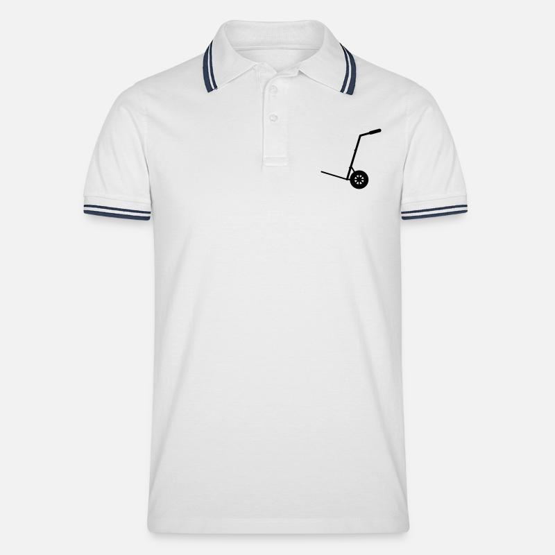Sackkarre - Männer Tipped Poloshirt - Weiß/Navy