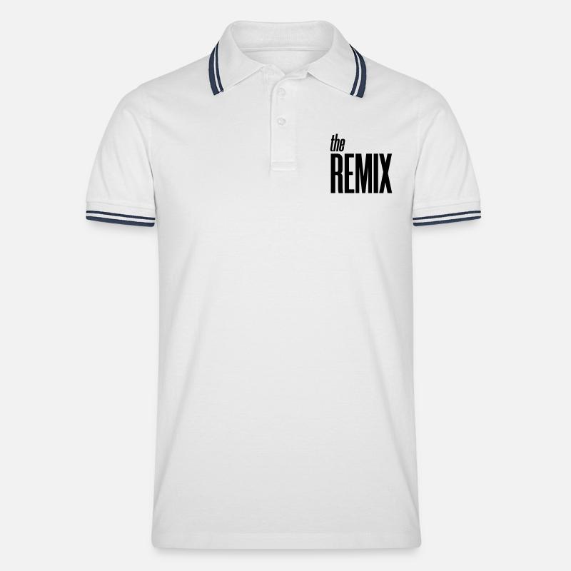 The Remix - Farbwechsel - Männer Tipped Poloshirt - Weiß/Navy