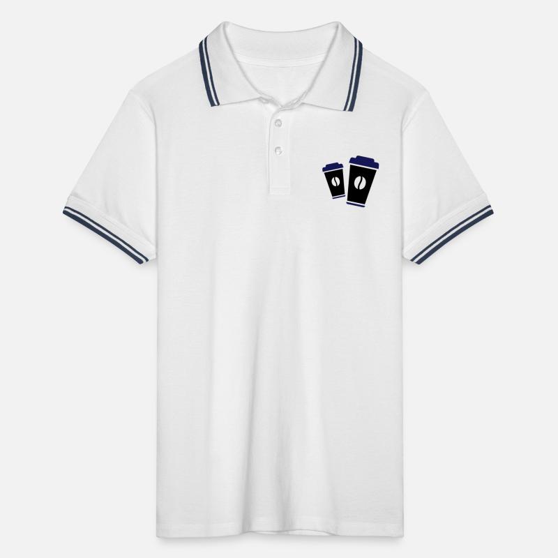 Kaffee To Go Coffee Männer Tipped Poloshirt