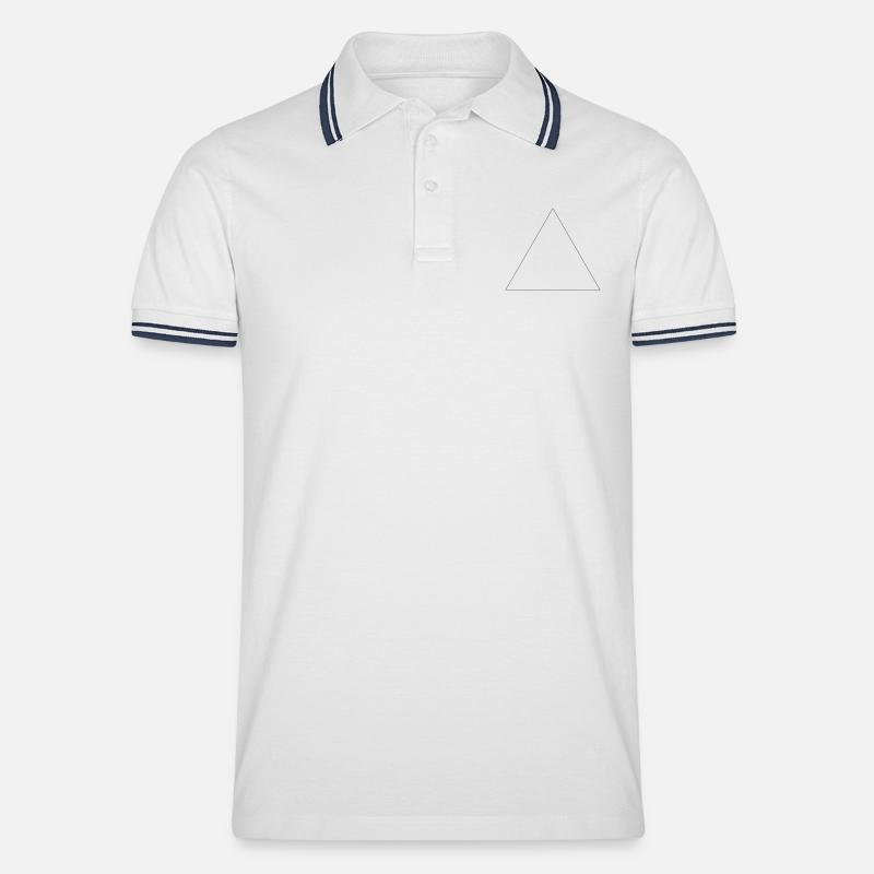 Premium Triangle - Dreieck - Männer Tipped Poloshirt - Weiß/Navy