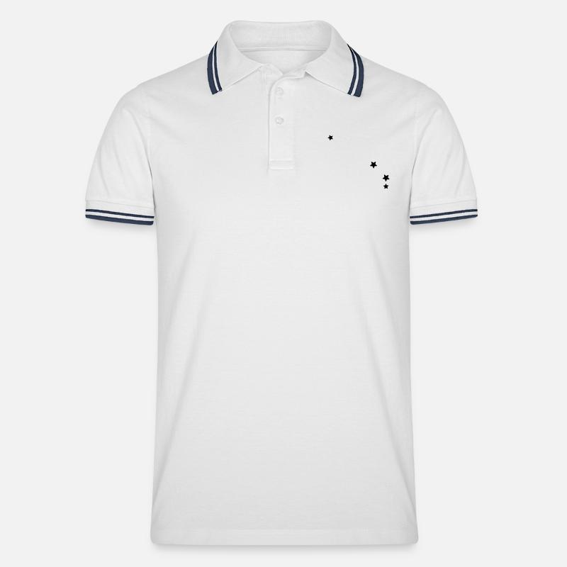 Sternbild Widder - Männer Tipped Poloshirt - Weiß/Navy