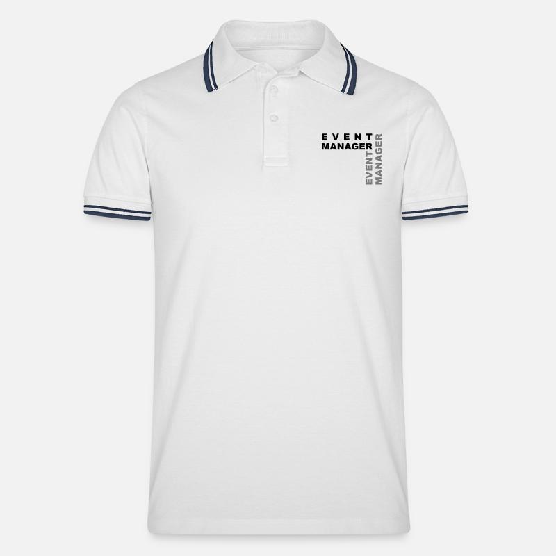 Eventmanager - V2 - Polo tipped Homme - blanc/marine