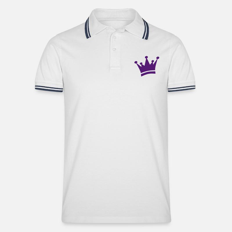 krone - Männer Tipped Poloshirt - Weiß/Navy