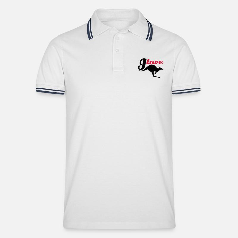 ilovekaenge2 - Männer Tipped Poloshirt - Weiß/Navy